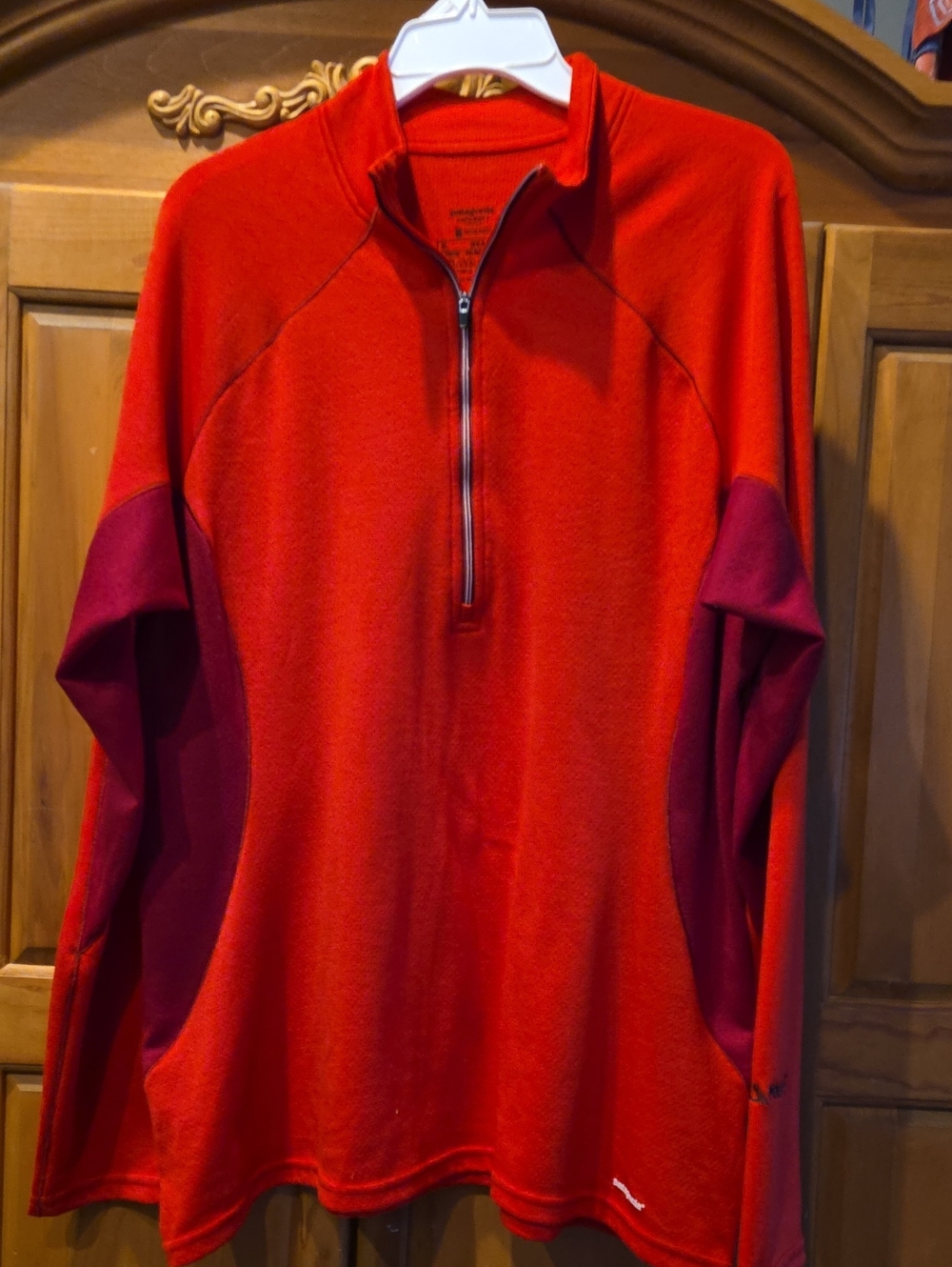 Patagonia Red and Maroon Half-Zip Pullover